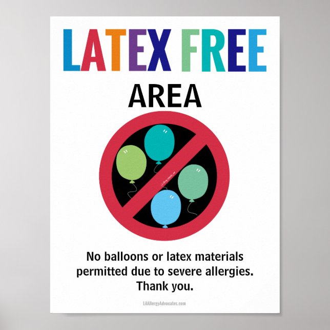 Affiche Bâtiment de salle de classe en latex sans ballons (Devant)