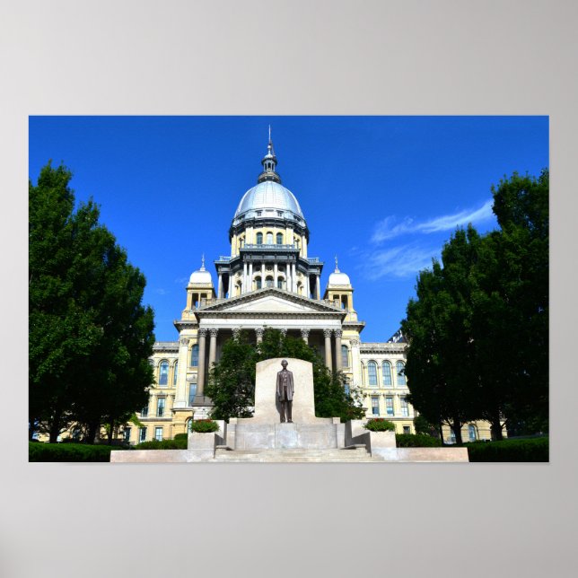 Affiche Bâtiment du Capitole de l'État de l'Illinois (Devant)