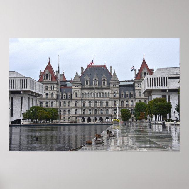 Affiche Bâtiment du Capitole de l'État de New York (Devant)