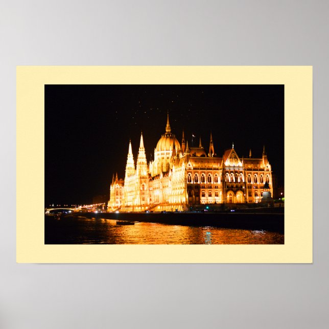 Affiche Bâtiment du Parlement à Budapest (Devant)