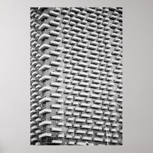 Affiche Bâtiment en béton gris