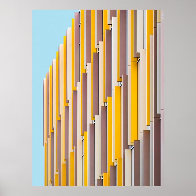 AFFICHE BÂTIMENT EN BÉTON JAUNE EN JOURNÉE (Devant)