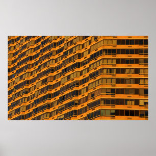 AFFICHE BÂTIMENT EN BÉTON ORANGE