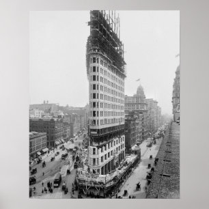 Affiche Bâtiment Flatiron, 1902. Photo vintage