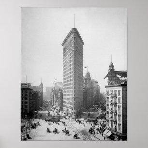 Affiche Bâtiment Flatiron, 1905. Photo vintage de New York