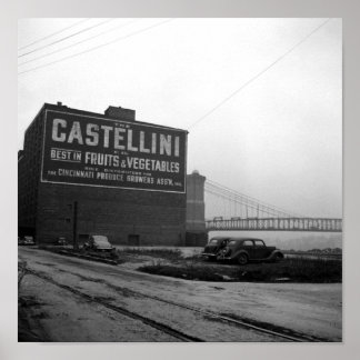 Affiche Bâtiment Industriel À Cincinnati - 1938