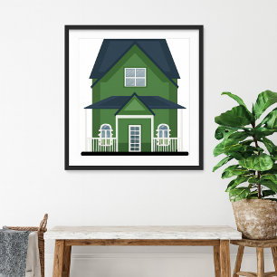 Affiche Bâtiment résidentiel Green House