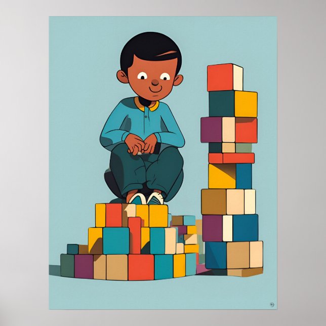 Affiche Bâtiments - Jouets pour enfants (Devant)
