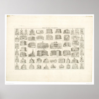 Affiche Bâtiments publics de San Francisco (1372A)
