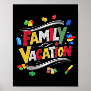 Affiche Bâtir des briques Famille Vacances Correspondant M