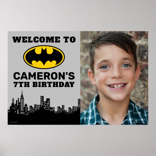 Affiche Batman | Ajouter le nom et la photo signature anni (Devant)
