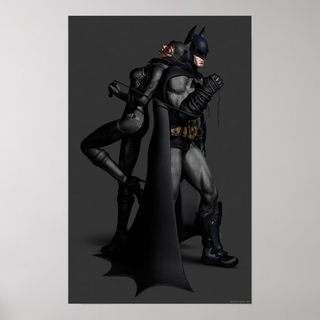 Affiche Batman Arkham City | Batman et Catwoman (Devant)