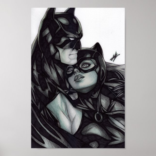 Affiche Batman & Catwoman ~ Bruce Wayne & Selina Kyle (Devant)