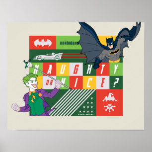 Affiche Batman contre Joker "Naughty or Nice"