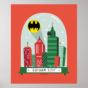 Affiche Batman Gotham City™ - Graphique du Globe des neige