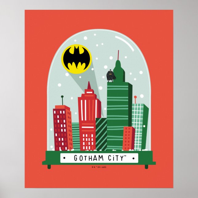 Affiche Batman Gotham City™ - Graphique du Globe des neige (Devant)