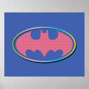 Affiche Batman Logo Pink Polka Dot