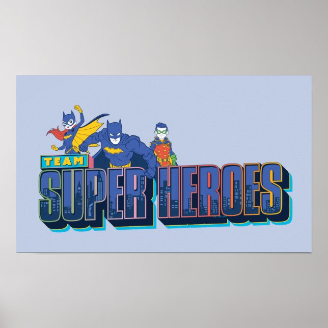 Affiche Batman | Team Super Heroes (Devant)