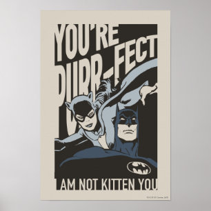 Affiche Batman Valentine Catwoman - Vous êtes Purr-fect
