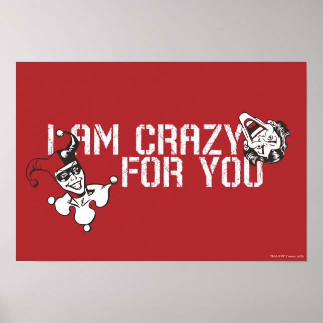 Affiche Batman Valentine | Joker & Harley - Crazy For You (Devant)