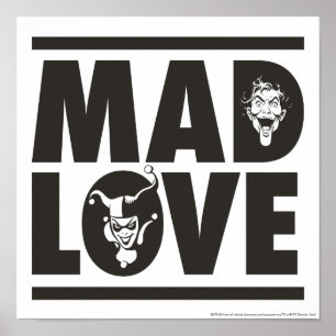 Affiche Batman Valentine   Joker & Harley - Mad Love