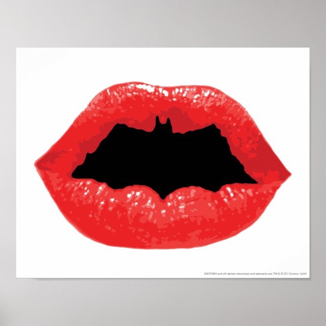 Affiche Batman Valentine | Lèvres de chaume (Devant)