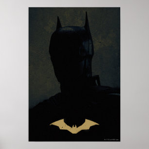 Affiche Batman With Golden Bat Symbol