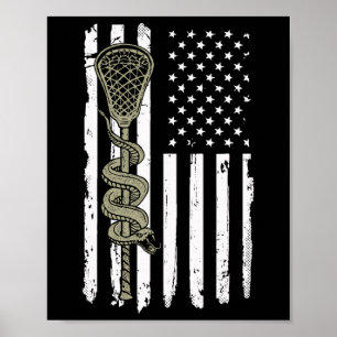 Affiche Bâton De Crosse Et Serpent En Colère Usa American