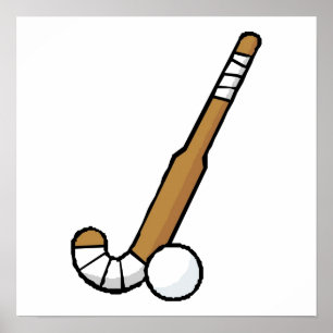 Affiche Bâton de hockey Brown