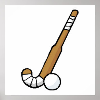 Affiche Bâton de hockey Brown