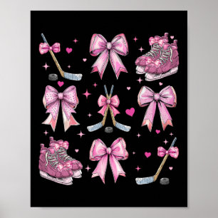 Affiche Bâton de hockey sur glace Patins de hockey Fille C
