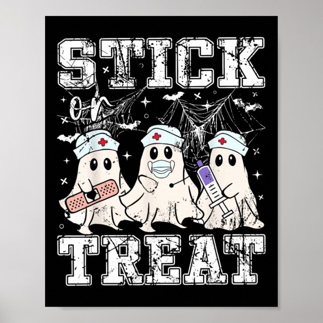 Affiche Bâton Ou Traitement Ghost Phlebotomie Tech Infirmi (Devant)