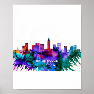 Affiche Baton Rouge Skyline
