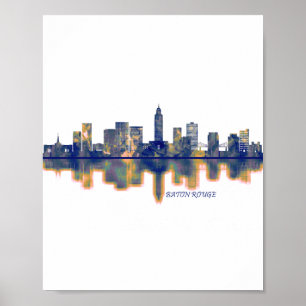 Affiche Baton Rouge Skyline