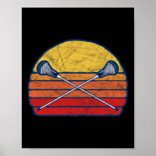 Affiche Bâtons de crosse Vintage X croisés Sunset 80s Dist