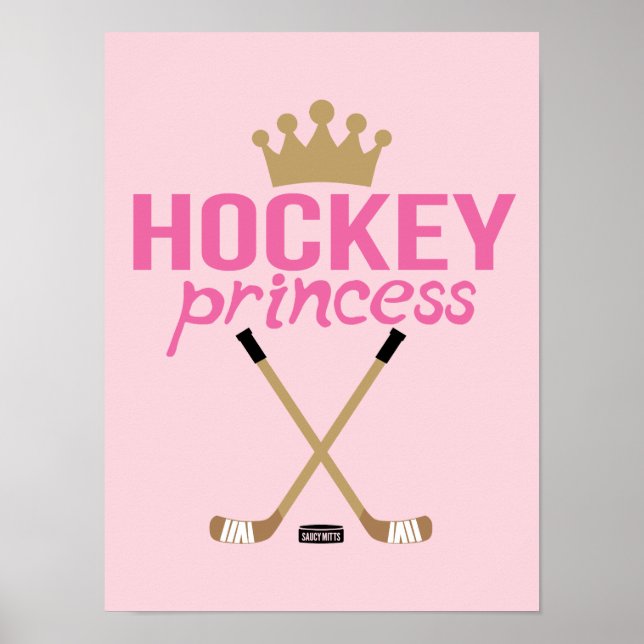 Affiche Bâtons de hockey princesse de hockey pour filles r (Devant)
