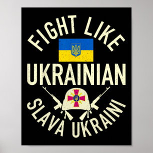 Affiche Bats comme Ukrainien Soutiens l'Ukraine Je suis av