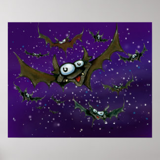 Affiche Bats Night Sky