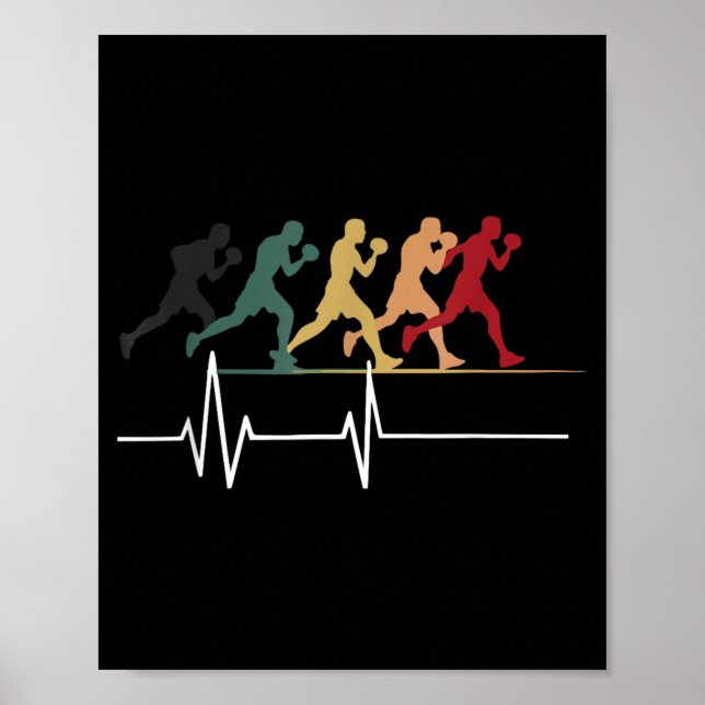Affiche Battement de coeur de boxe Boxeur Amateur de boxe  (Devant)