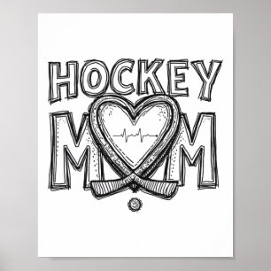 Affiche Battement de cœur de maman de hockey