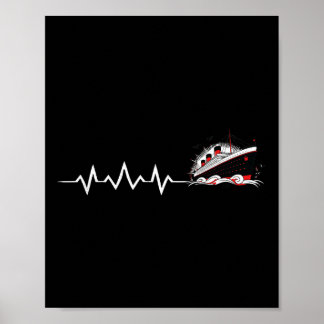 Affiche Battement de coeur du Titanic Minimaliste Vintage 