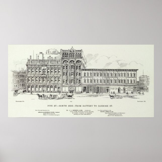 Affiche Batterie côté nord de pin et Sansome (Devant)