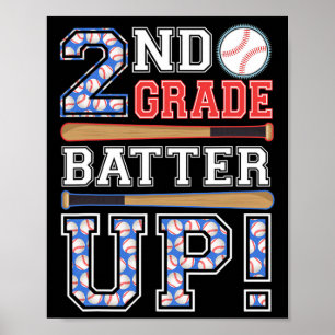 Affiche Batterie de 2e année au baseball deuxième année Re