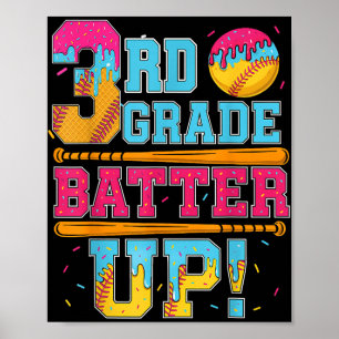 Affiche Batterie de 3e année vers le haut softball de base