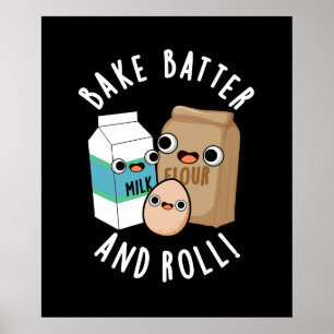 Affiche Batterie De Cuisine Et Rouleau Drôle Baking Chanso