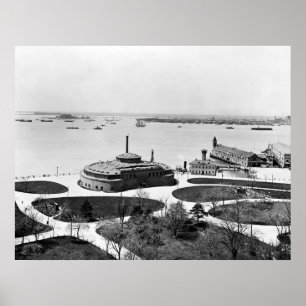 Affiche Batterie et vieux jardin de château