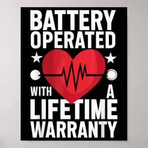 Affiche Batterie Opérée Avec Garantie Durée De Vie Coeur A