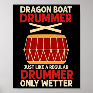 Affiche Batteur de bateau dragon drôle seulement plus humi