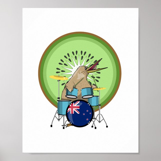 Affiche Batteur Kiwi Bird (Devant)