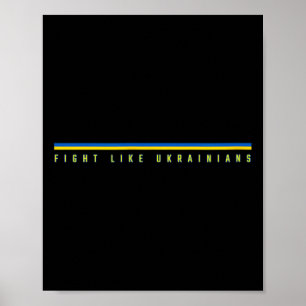 Affiche Battez comme les Ukrainiens - Soutenez les guerrie